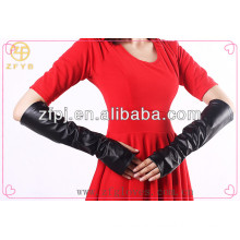 ZF 2311 Winter Fashion Long Leather Fingerless Glove